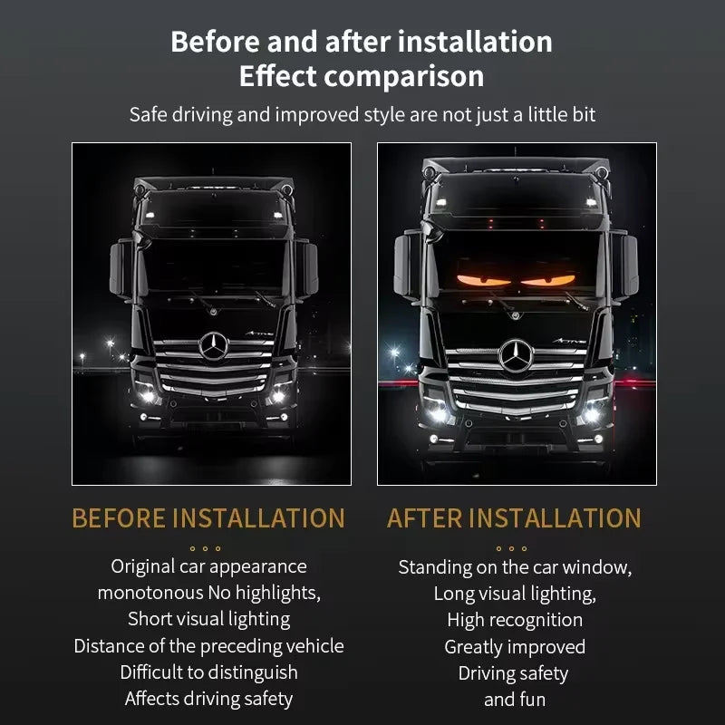 2M Truck Car Devil‘s Eye LED Matrix Pixel Panel Remote Control Soft Foldable Lighting Graffiti Scrolling Text Board Windshield