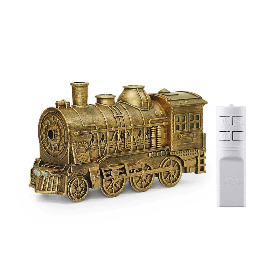 Essential Oil Diffuser, 300ml Train Diffuser, Aromatherapy Diffuser Cool Mist Train Humidifier with Remote Control 2 Light 2 Mis