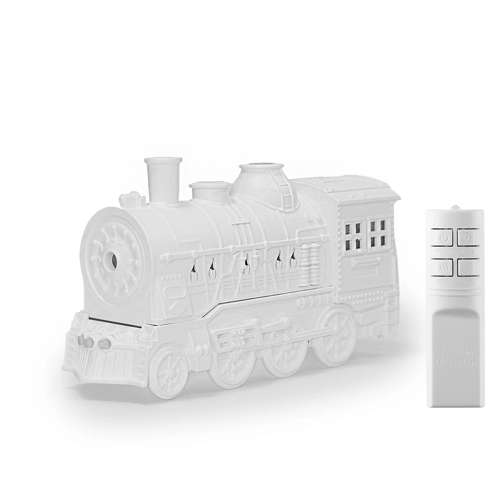 Essential Oil Diffuser, 300ml Train Diffuser, Aromatherapy Diffuser Cool Mist Train Humidifier with Remote Control 2 Light 2 Mis