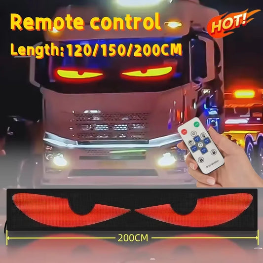 2M Truck Car Devil‘s Eye LED Matrix Pixel Panel Remote Control Soft Foldable Lighting Graffiti Scrolling Text Board Windshield